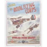 * May (Phil, 1925 -). Royal Flying Corps recruitment giclee poster on canvas after an original p ...
