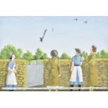* Auxiliary Territorial Service. A series of 14 original watercolour and gouache drawings by Pam ...