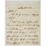 * Wellington (Arthur Wellesley, 1st Duke, 1769-1852). An autograph letter on eight sides of two ...