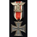 * Third Reich. WWII Iron Cross, 2nd Class, 42mm x 42mm with 1939 1st type clasp, some pitting to ...