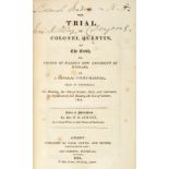 Gurney (W. B.). The Trial of Colonel Quentin, of The Tenth, or, Prince of Wales's Own Regiment o ...