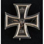 * Germany Prussia. Iron Cross, 1 st Class, silver with iron centre, vertical pin the reverse, in ...