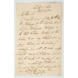 * Wellington (Arthur Wellesley, 1st Duke, 1769-1852). Two private letters addressed to Sir C Stu ...