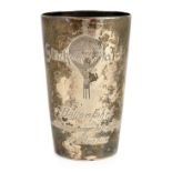 * Ballooning Cup. A German silver beaker commemorating a ballooning flight on 16 March 1913, eng ...