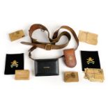 * Military Cross Case. A WWI MC case with original riband and brooch, together with mixed collec ...