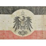 * Imperial German Flag. A rare Imperial German battle flag, printed in black with Imperial eagle ...