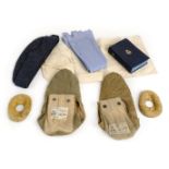 * WWII RAF . A mixed collection of RAF items including a pair of C type helmet chamois ear pads, ...