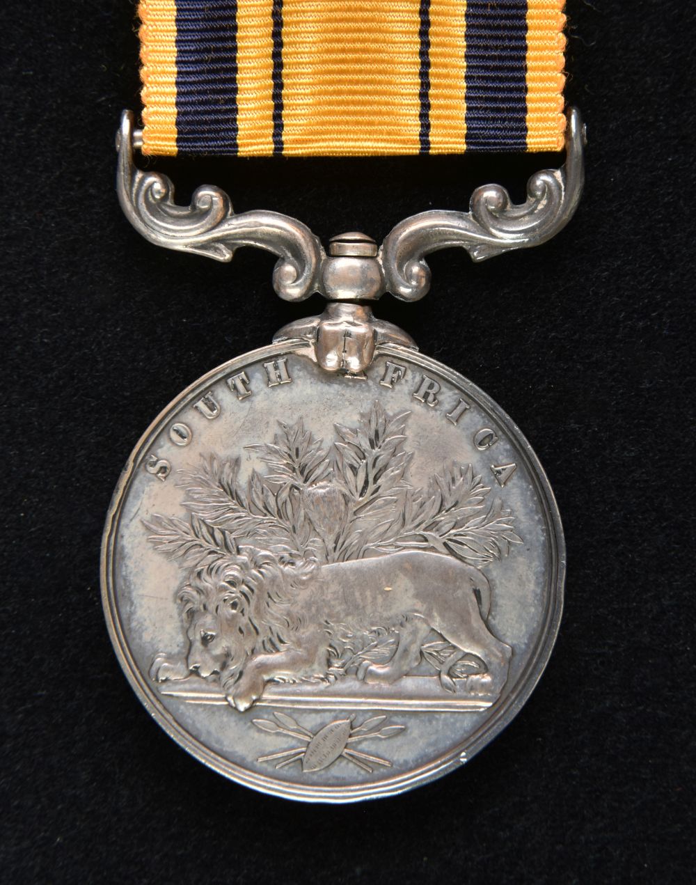 * South Africa 1877-79, no clasp (1810 Pte D. Wilkieson. 91 st Foot), engraved in large upright ...