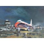 * Coulson (Gerald, 1926-). V 802 Viscount G-AOJA, BEA, Sir Samuel White Baker, gouache on card, ...