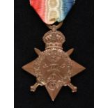 * 1914 Star. (43920 A. Bmbr: F.J. Dickson, R.H.A.), extremely (Qty: 1) 143920 Bombardier Franci ...