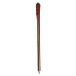 * South Sea Islands. A 19th century Tongan hardwood club, plain tapered form with triangular poi ...