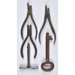 * Railway Interest. A GWR carriage key 12cm long, another for Southern Railway, approx 8.5cm lon ...