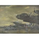 * Aviation Art. Castle (20th century), Big Bird, Short Stirling's, watercolour on paper, showing ...