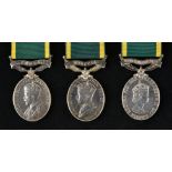 * Efficiency Medal (3), G.V.R., with ‘India’ scroll suspension (Pte. A. Annett. 2 B.B. & C.I. Ry ...