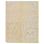 * WWI Letters. A group of approximately 20 letters, postcards, Christmas card and assorted ephem ...
