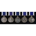 * Naval Long Service Medal (5), E.II.R. (134610 George Bowman, Cd Btmn, H.M. Coast Guard.), G.V. ...
