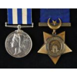 * Egypt Pair. Pair to Private C. Ivermee, Shropshire Light Infantry Egypt 1882-89, dated, no cla ...