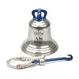 * RAF Scramble Bell. A WWII RAF scramble bell, with large King's crown AM and dated 1941, nickel ...