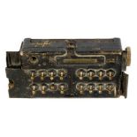 * WWII Relic. A WWII Lancaster Bomber bomb control release switch, with 16 switches (no .14 inop ...