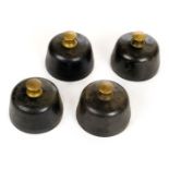 * Railway Interest. Four Railway Signal Box Plunger's, each with domed bakelite body and brass b ...