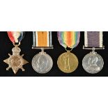 * Royal Navy. A WWI group of four to Chief Petty Officer W.J. Mason, Royal Navy 1914-15 Star (34 ...