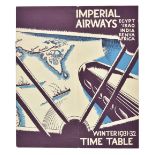 * Civil Aviation – Imperial Airways Timetables. A collection of approximately 75 timetables, cir ...