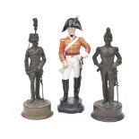* Dragoon Guards. Royal Worcester porcelain figure of an Officer of the 3rd Dragoon Guards 1806, ...