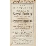 Petty (Sir William). Discourse concerning the use of duplicate proportion, 1674