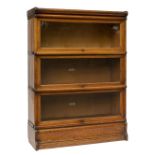 * Bookcase. A 1920s oak Globe Wernicke bookcase