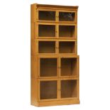 * Bookcase. A 1920s light oak 6-tier book case