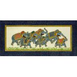 * Indian Miniature. Procession of elephants, 20th century