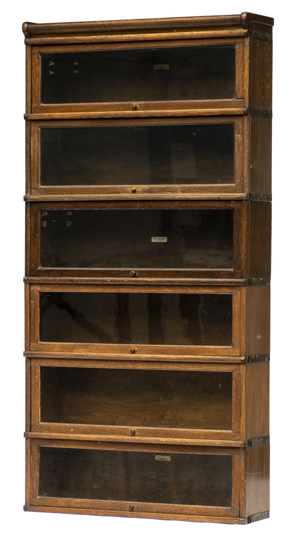 * Bookcase. A 1920s oak Globe Wernicke bookcase