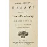 Hume (David). Philosophical Essays Concerning Human Understanding, 1750