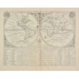 World. Chatelain (Henry Abraham), MapMonde ou Description Generale..., circa 1720
