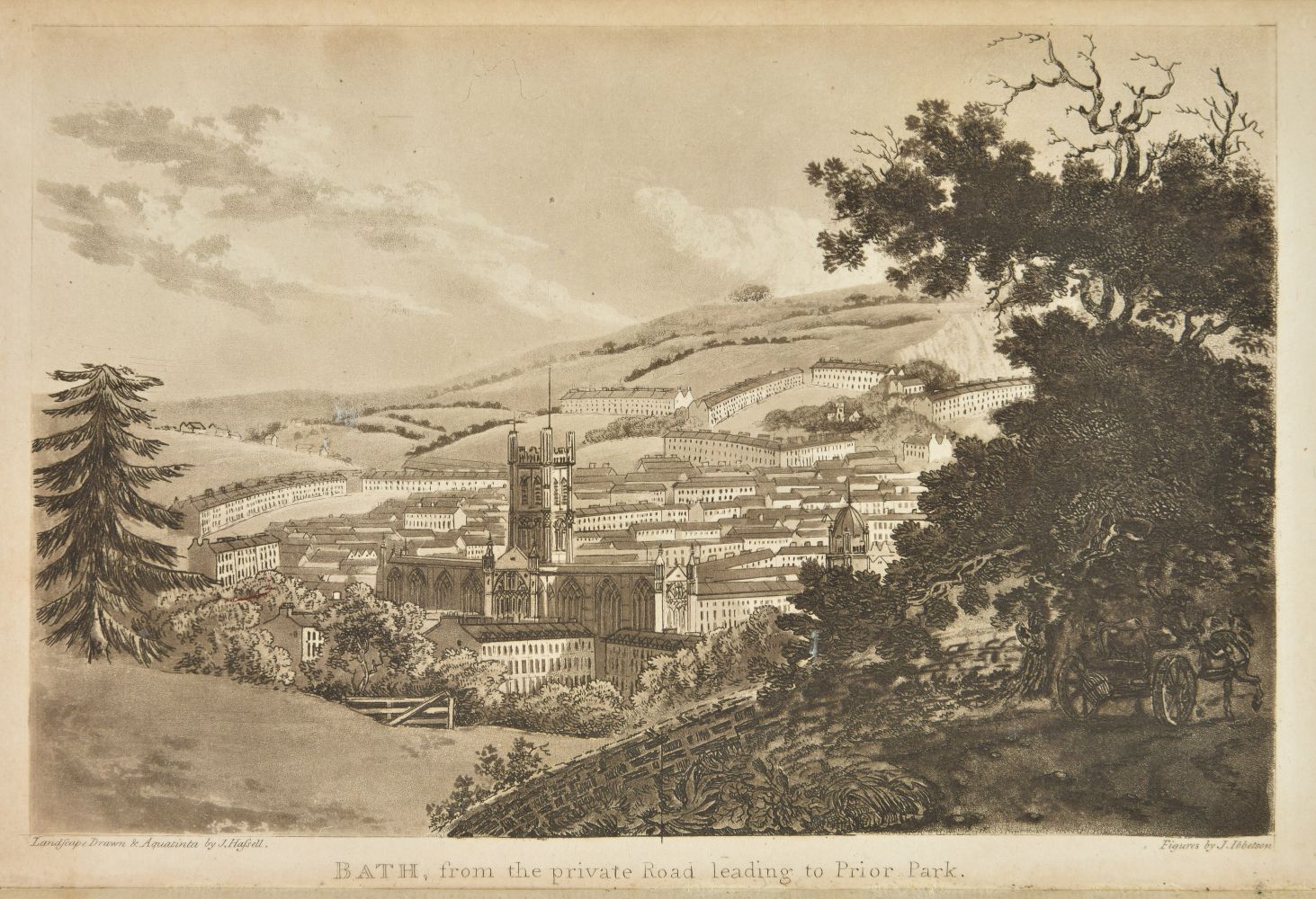 Ibbetson (Julius, John Laporte & John Hassell). A Picturesque Guide to Bath, 1793