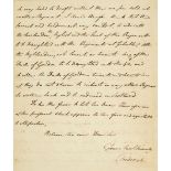 * Prince Frederick Augustus, Duke of York and Albany (1763-1827). An autograph letter signed