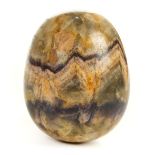 * Blue John. A 19th century Derbyshire Blue John egg