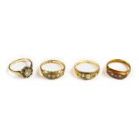 * Rings. Mixed 18ct gold rings