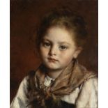 * Meyer (Carl Diethelm, 1840-1884). Portrait of a young girl