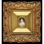 * Miniature. Portrait of a young lady, circa 1840