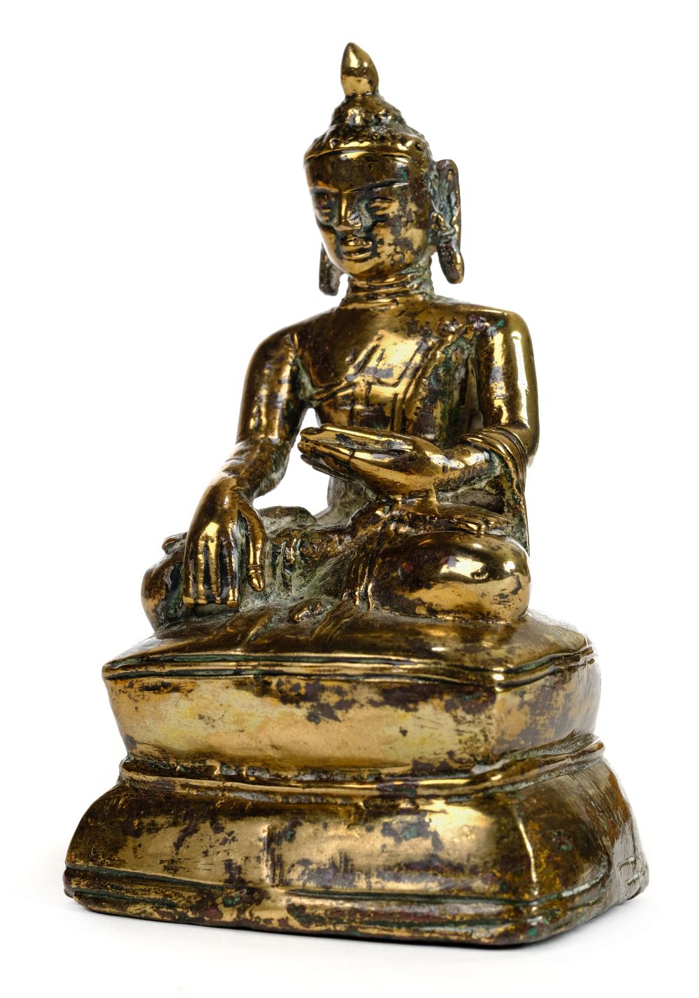 * Buddha. A 19th century Sino-Tibetan brass buddha