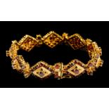 * Bracelet. A Continental 18K gold ladies bracelet