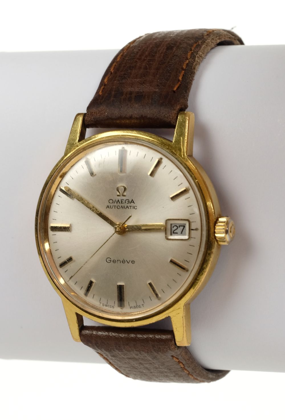 * Omega. A gents Omega automatic gold plated wristwatch - Bild 4 aus 6