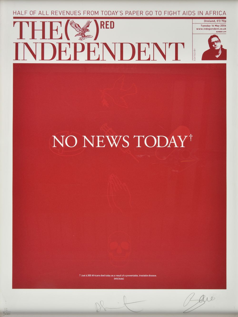 * (ARR) Hirst (Damien, 1965-). The Independent (Red), 2007