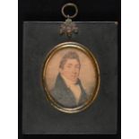 * Miniature. Portrait of a Regency gentleman, circa 1800