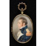 * Miniature. Portrait of a naval officer, early 19th century