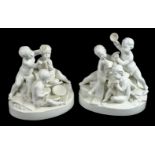 * Figural Group. A pair of 19th century French porcelain figures by Jean Gille, Paris circa 1860s
