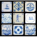 * Delft. A collection of Delft tiles, mostly 18th century