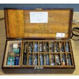 * Artist paint box. An early 20th century coach painter's artist box with paints