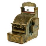 * Cash Register. An early 20th century American brass national cash register